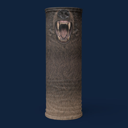 Snow Jaws Grizzly neck gaiter, tube view