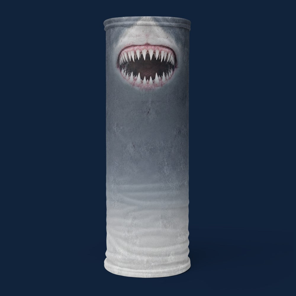 Snow Jaws Shark neck gaiter, tube view
